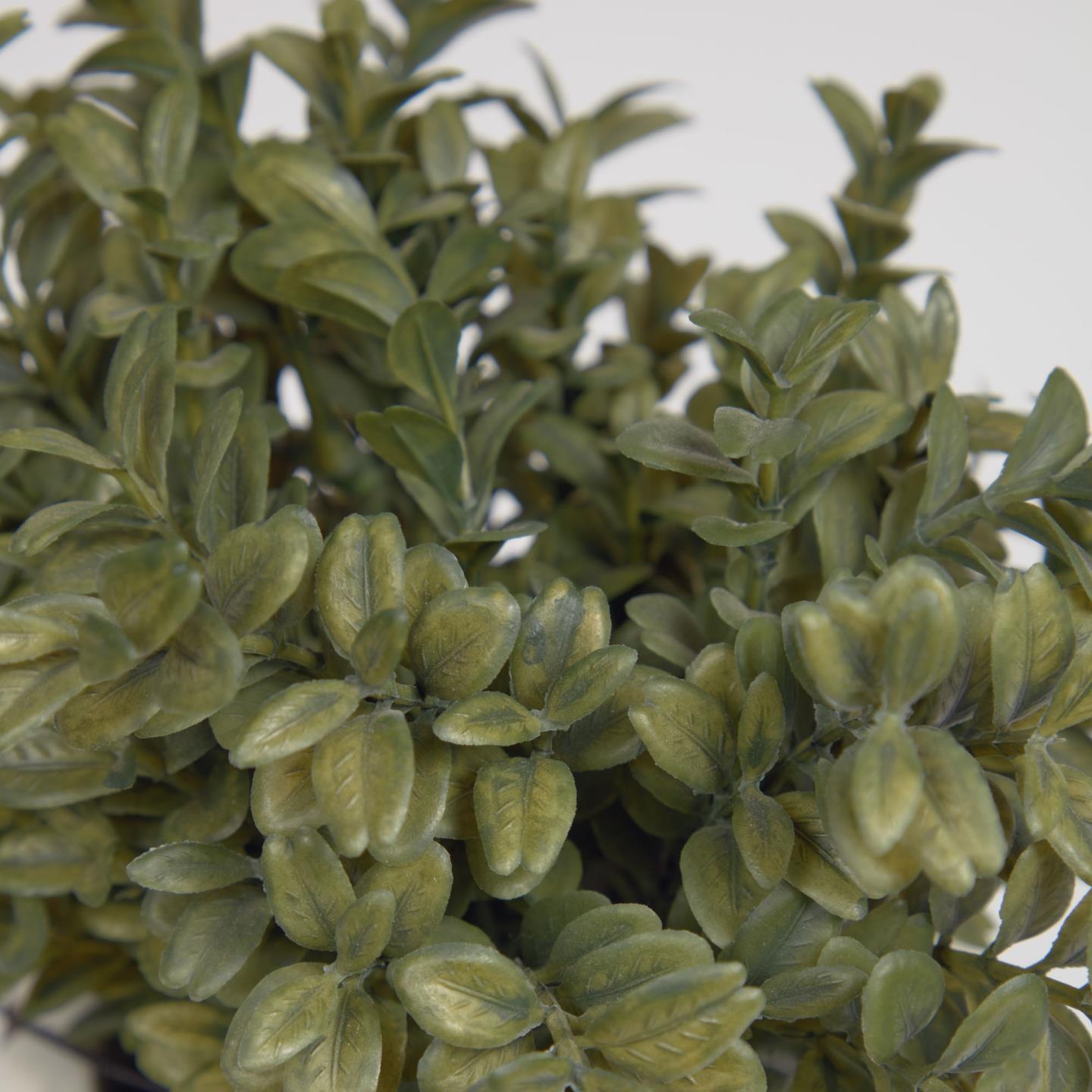 Kave Home Milan Leaves Kunstpflanze mit Keramiktopf weiß 23,5 cm Weiß- #AA7287