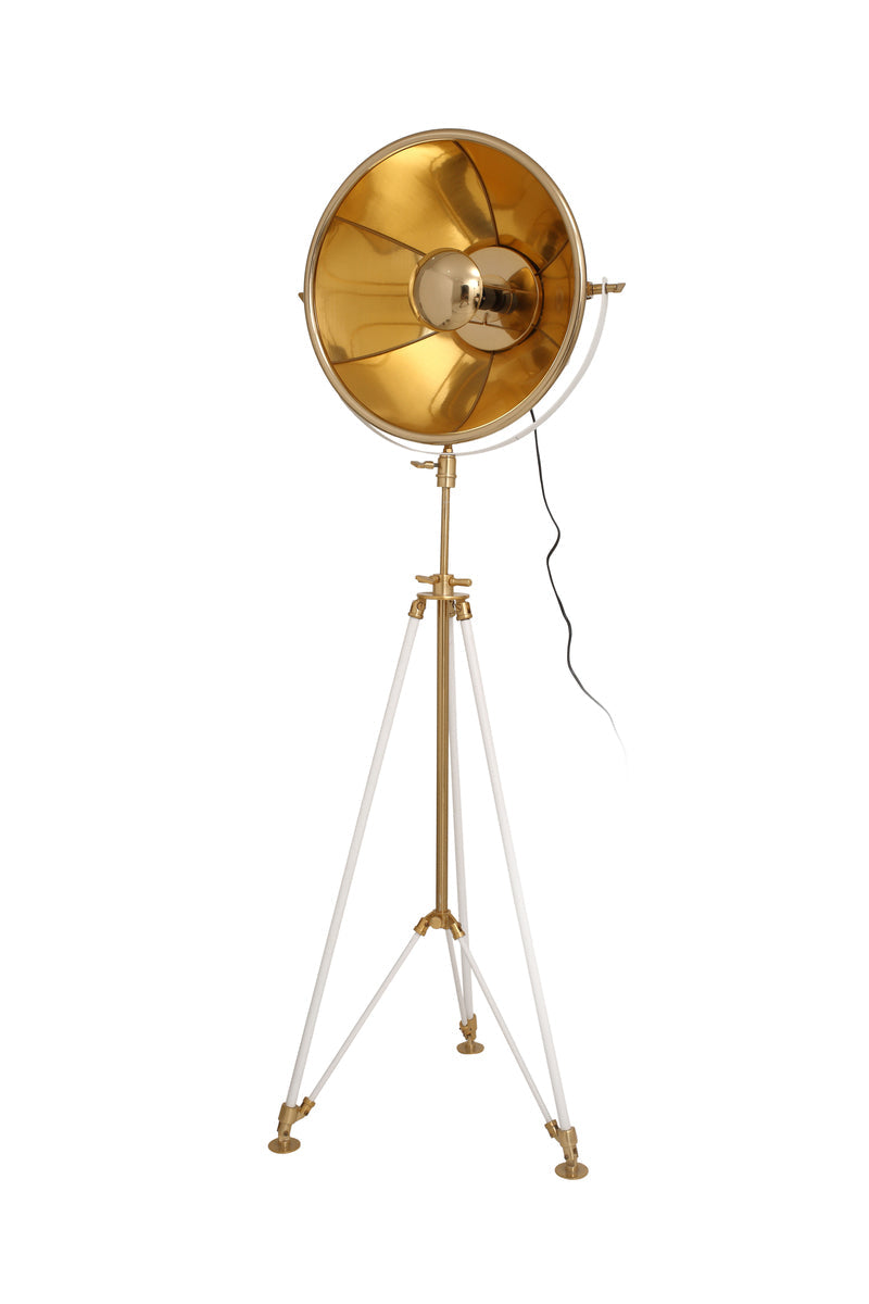 Kayoom Stehlampe Bowie 125 Beige / Gold / Weiß Beige / Gold / Weiß- #QHYD6-WHT