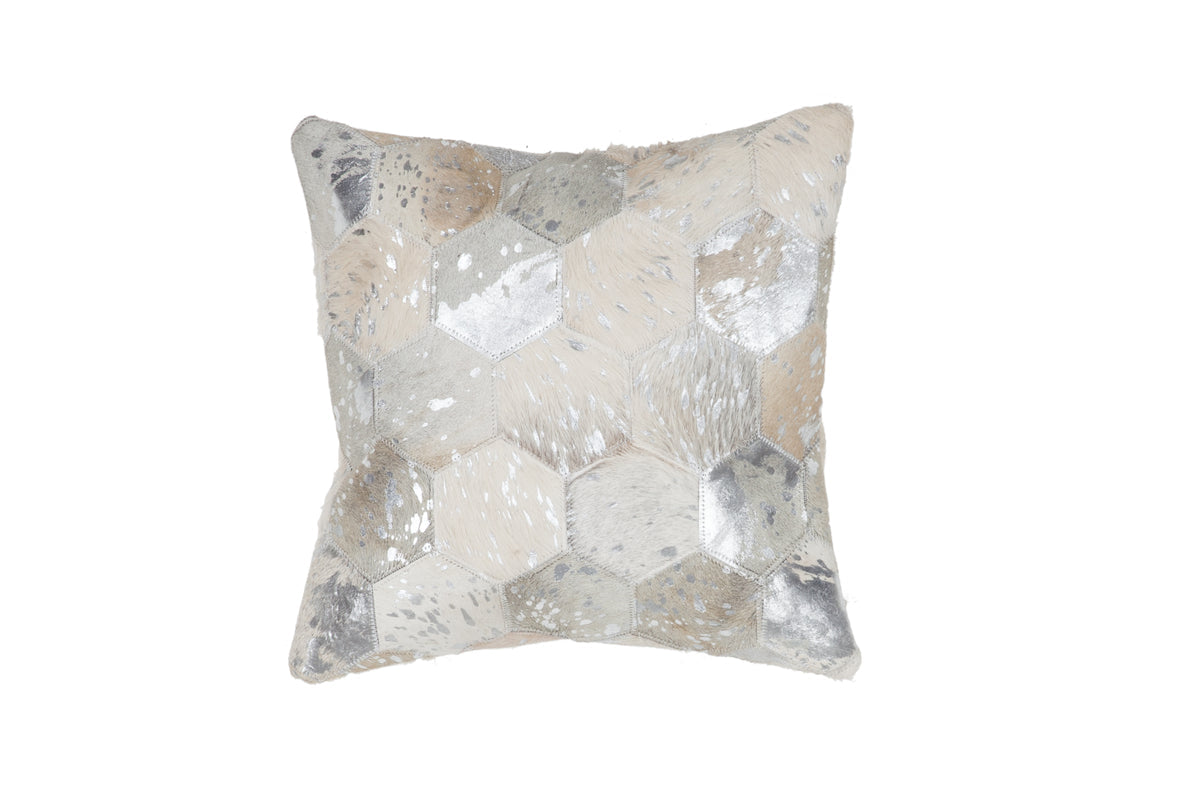Kayoom Spark Pillow 210 Grau / Silber Grau / Silber-45cm x 45cm- #T16G2-45-45