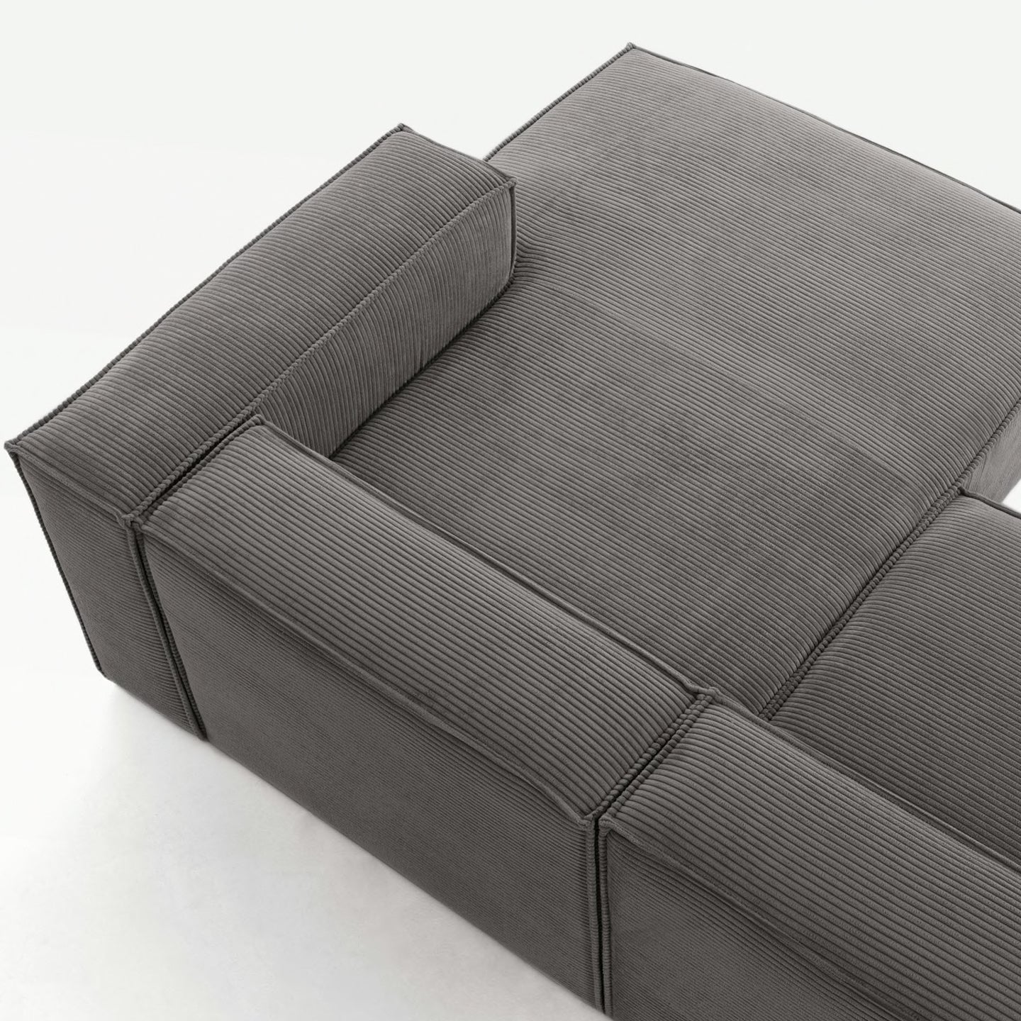 Kave Home Blok 2-Sitzer Sofa mit Chaiselongue rechts Kord - SKU#S574LN15