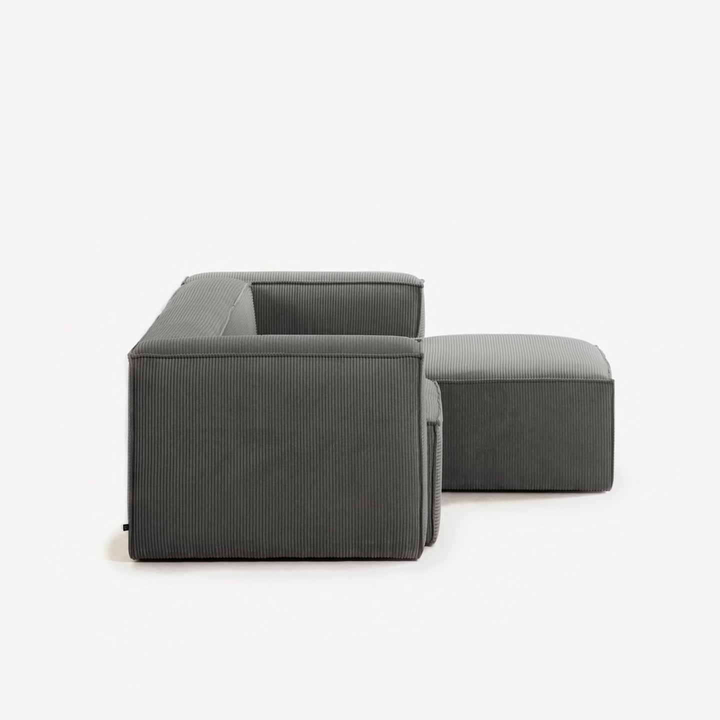 Kave Home Blok 2-Sitzer Sofa mit Chaiselongue rechts Kord - SKU#S574LN15