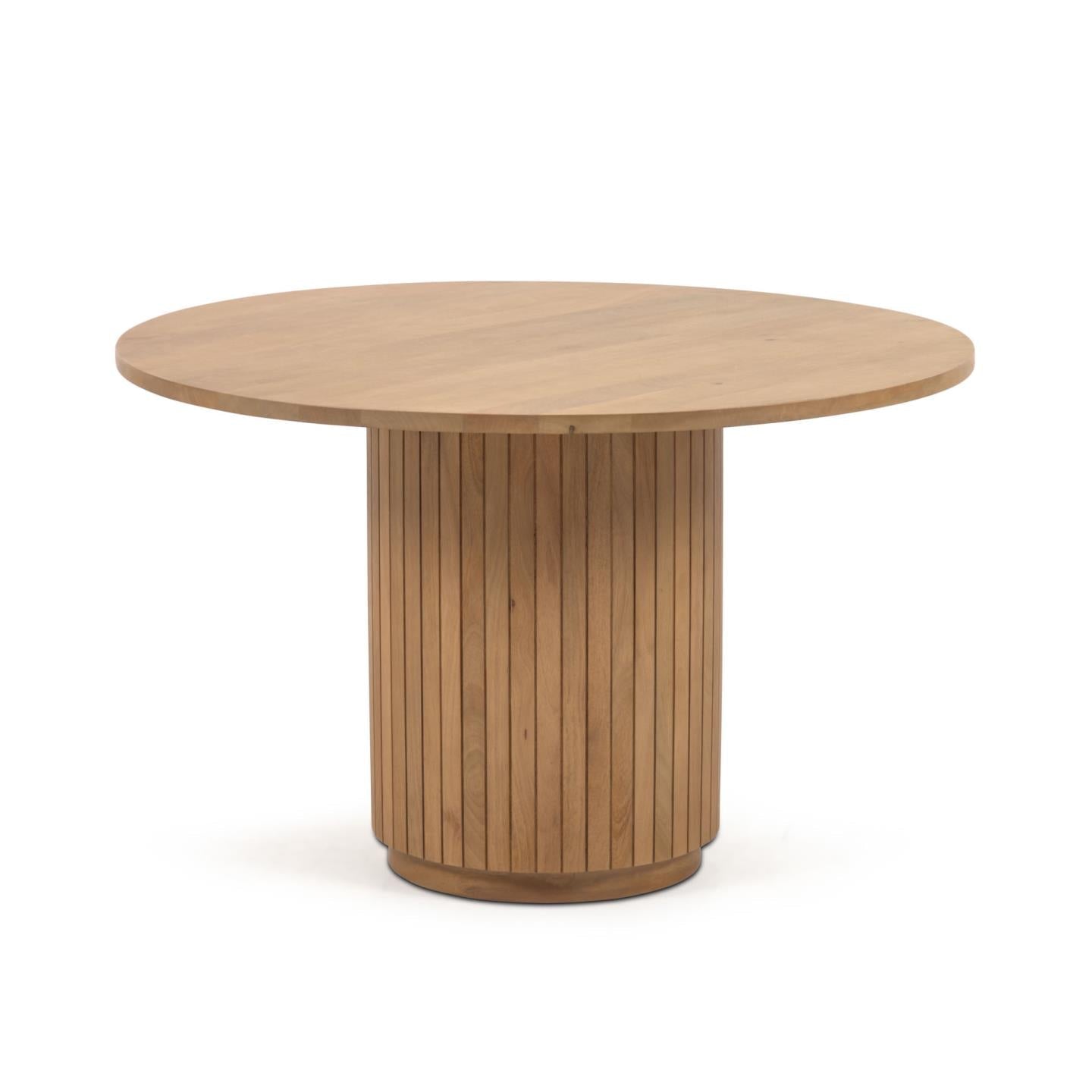 Kave Home Licia runder Tisch aus massivem Mangoholz mit natürlichem Finish Ø 120 cm Natur-CC6002M46 #CC6002M46