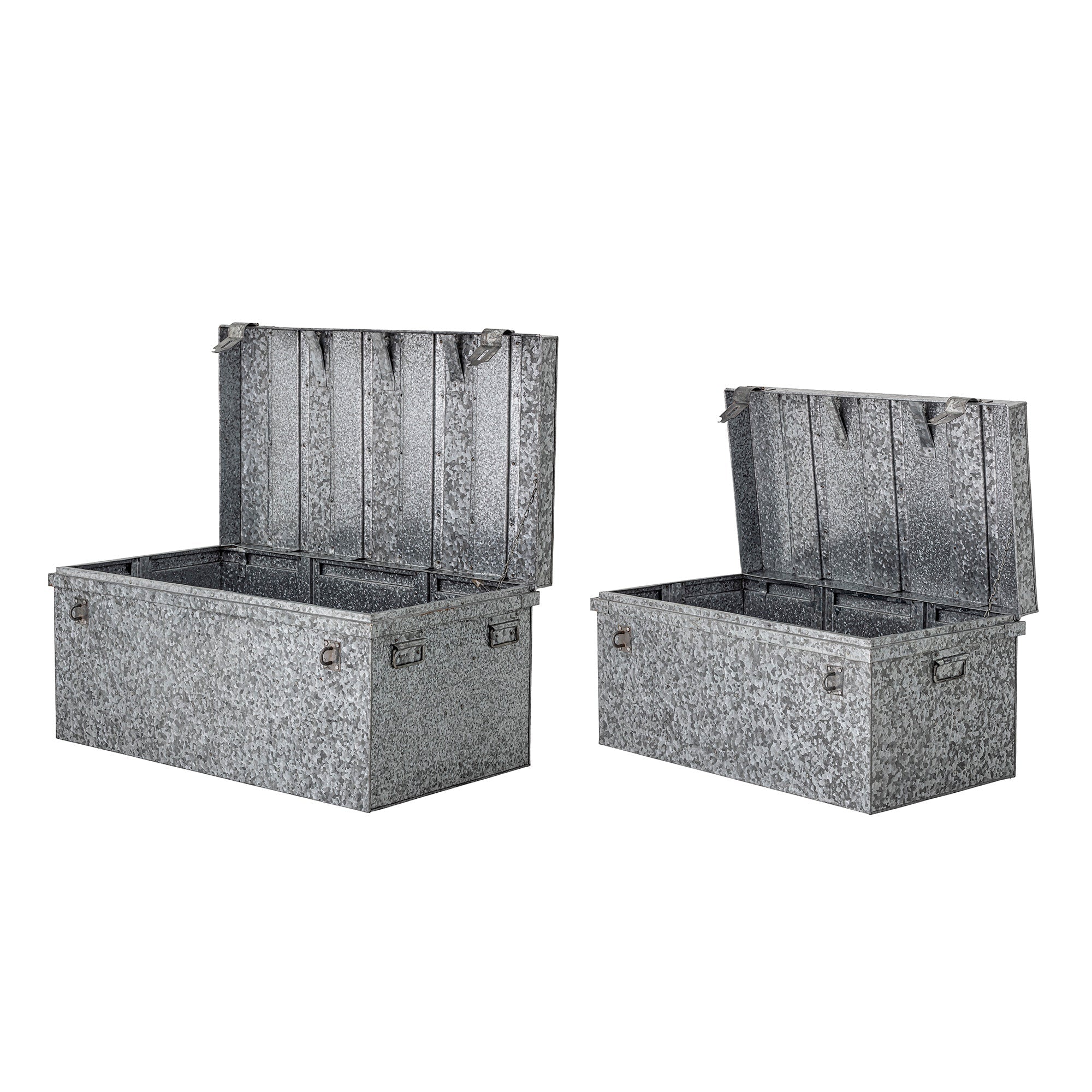 Bloomingville Dian Aufbewahrungsbox mit Deckel, Grau, Verzinktes Eisen Grau- #82049166