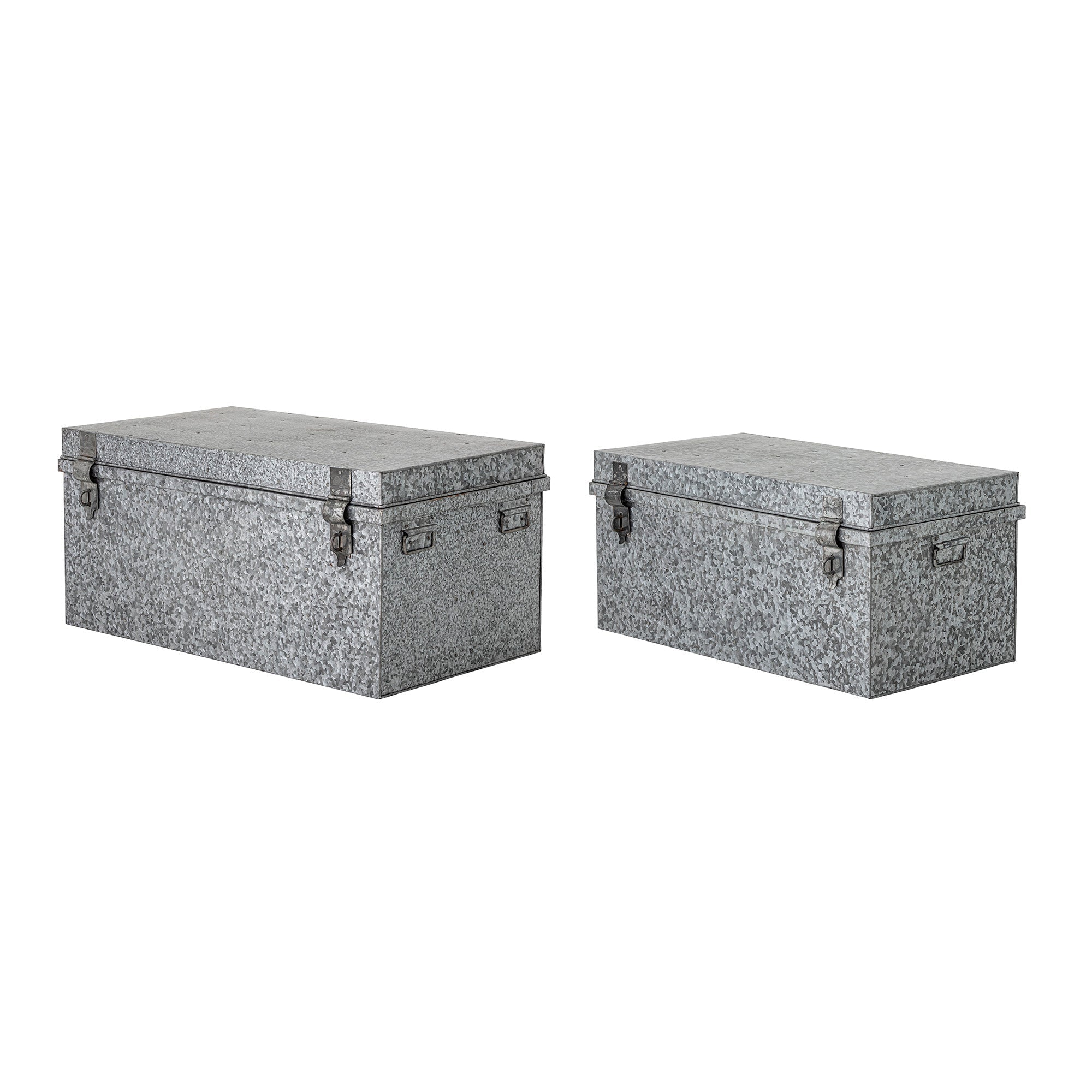 Bloomingville Dian Aufbewahrungsbox mit Deckel, Grau, Verzinktes Eisen Grau- #82049166