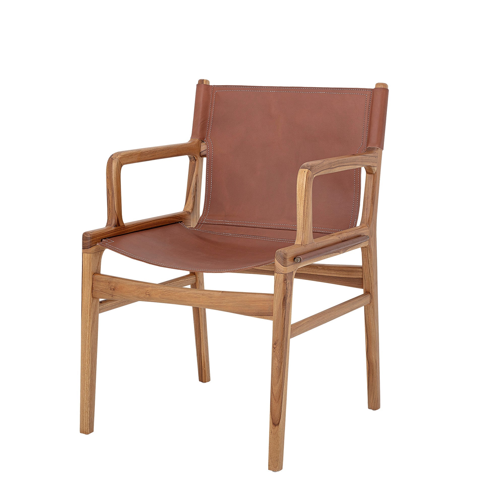 Bloomingville Ollie Lounge Chair, Braun, Leder Braun- #82050203