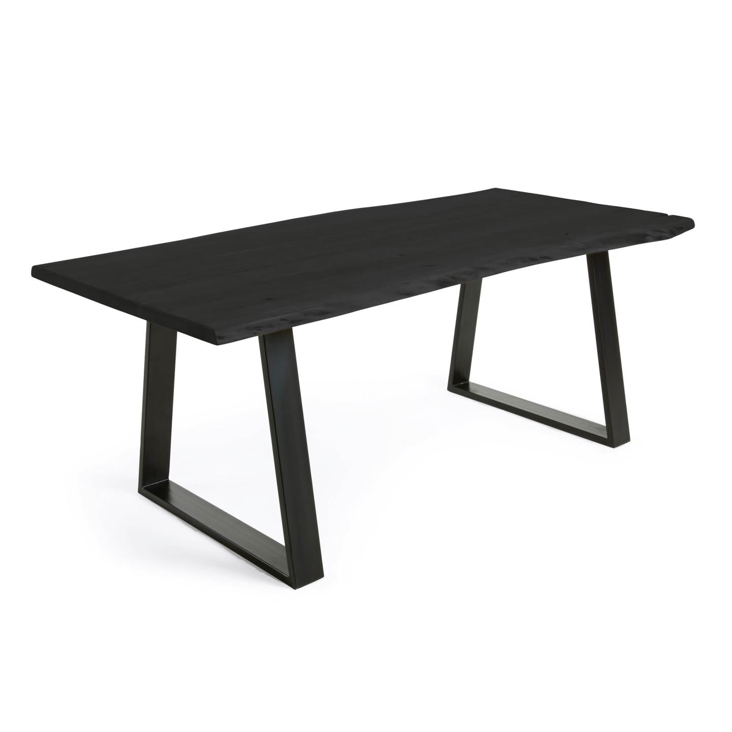 Kave Home Alaia Tisch aus massivem schwarzem Akazienholz Schwarz-180 x 90 x 77 cm-CC5162M01 #CC5162M01