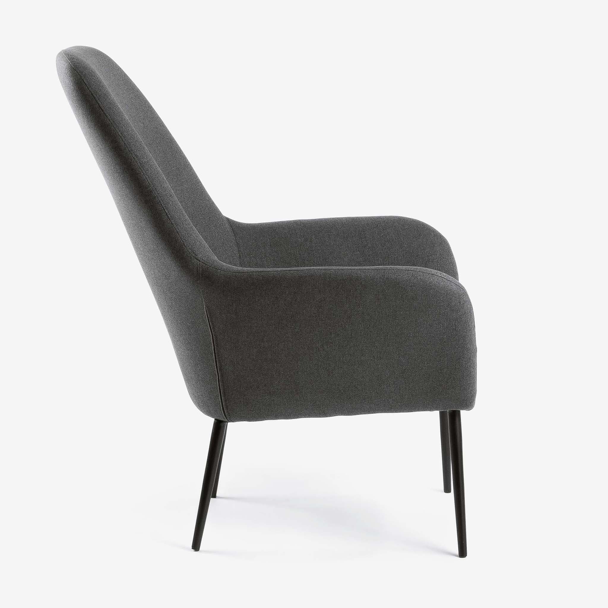 Kave Home Alegria Sessel - SKU #CC0023J15 in Farbe Grau - Seitlich