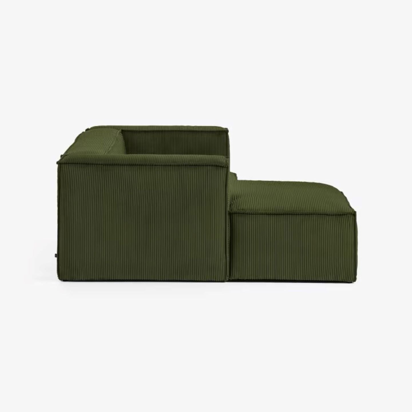 Kave Home Blok 2-Sitzer Sofa mit Chaiselongue links Kord - SKU #S575LN19