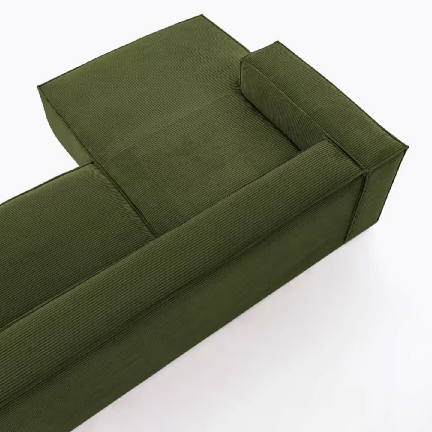 Kave Home Blok 2-Sitzer Sofa mit Chaiselongue links Kord - SKU #S575LN19