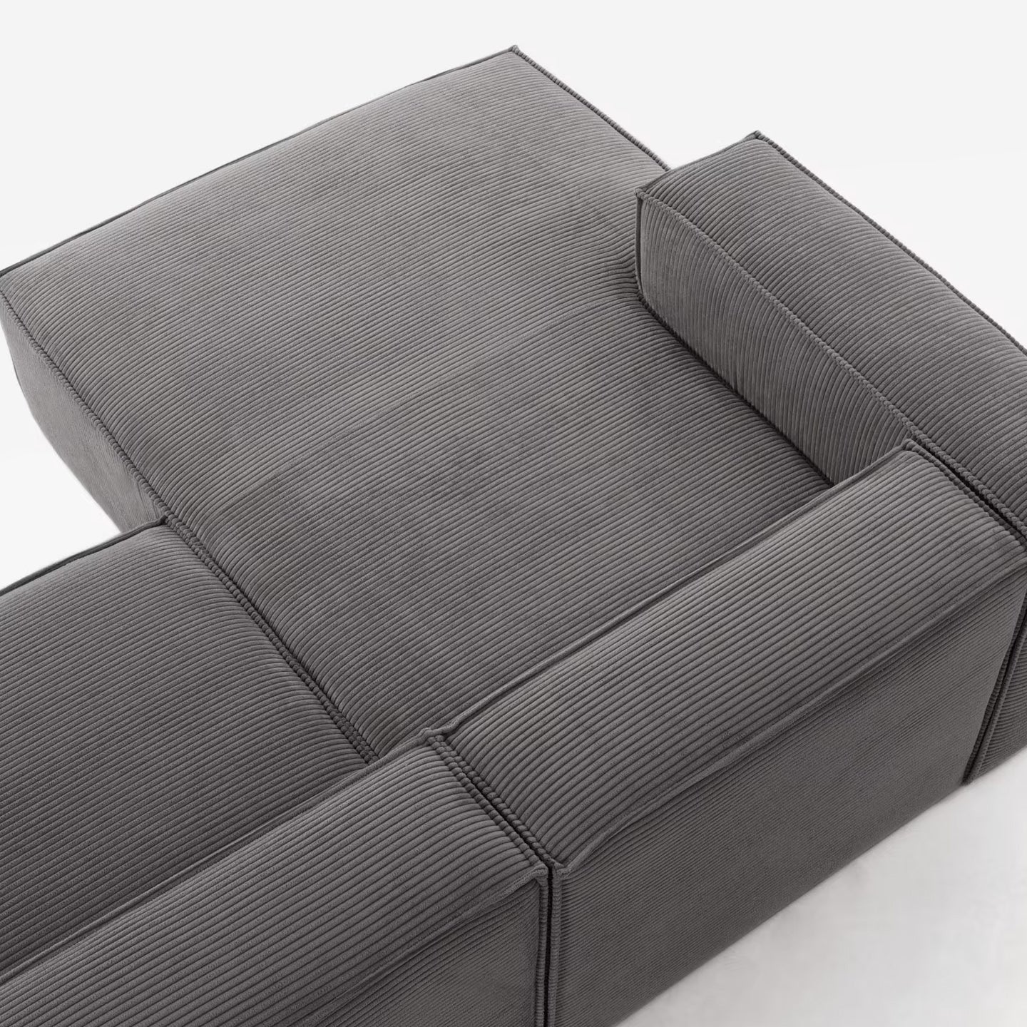 Kave Home Blok 4-Sitzer Sofa mit Chaiselongue links Kord - SKU#S572LN15
