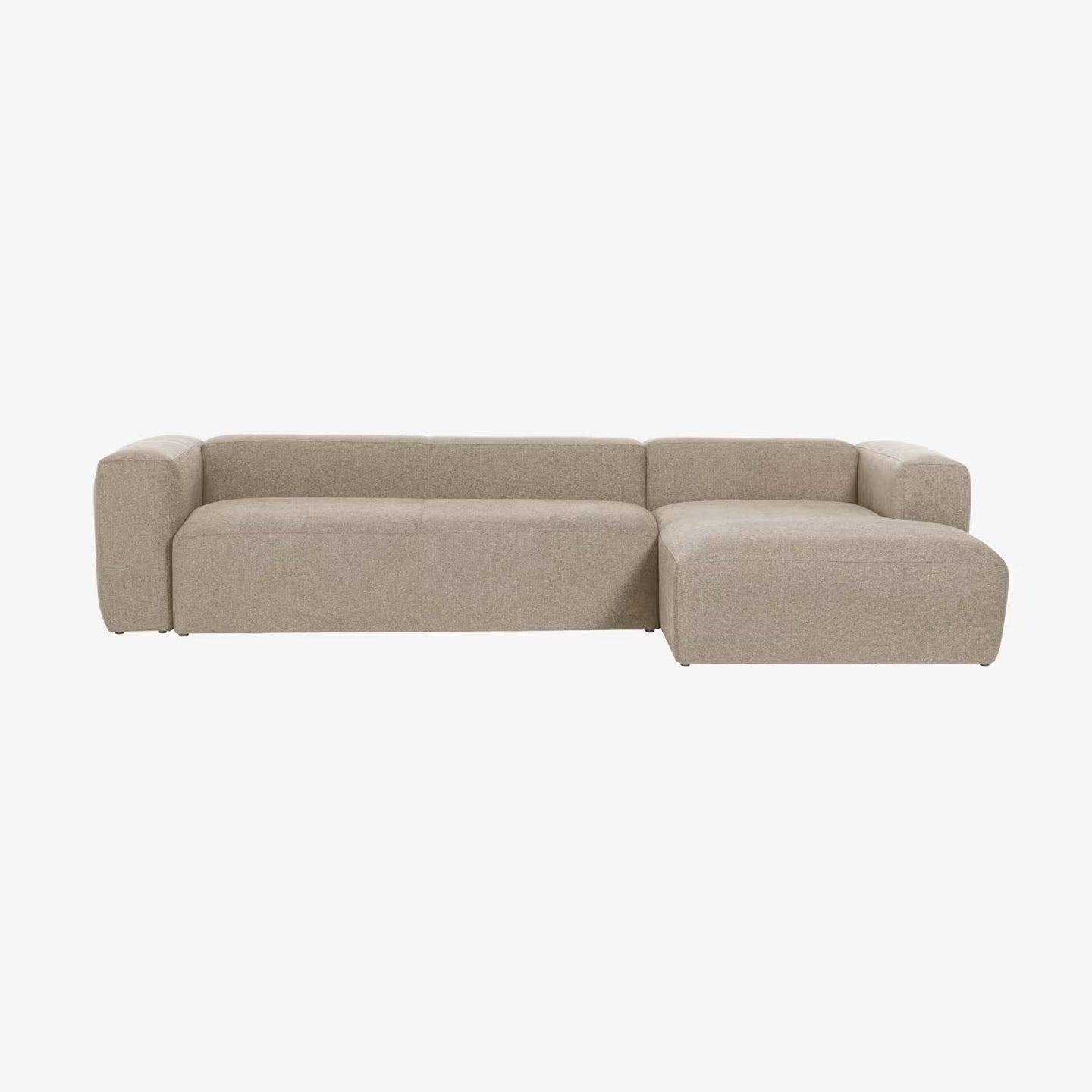 Kave Home Blok 4-Sitzer Sofa mit Chaiselongue rechts beige 330 cm - SKU#S573GR39