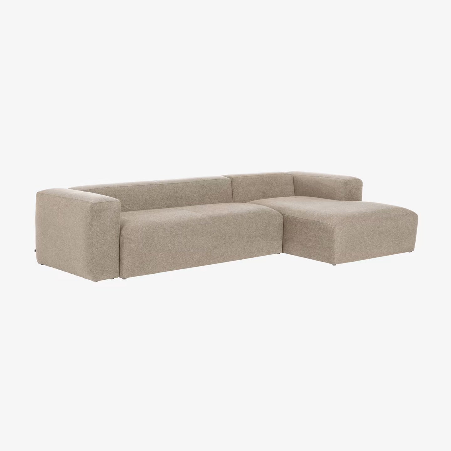 Kave Home Blok 4-Sitzer Sofa mit Chaiselongue rechts beige 330 cm - SKU#S573GR39