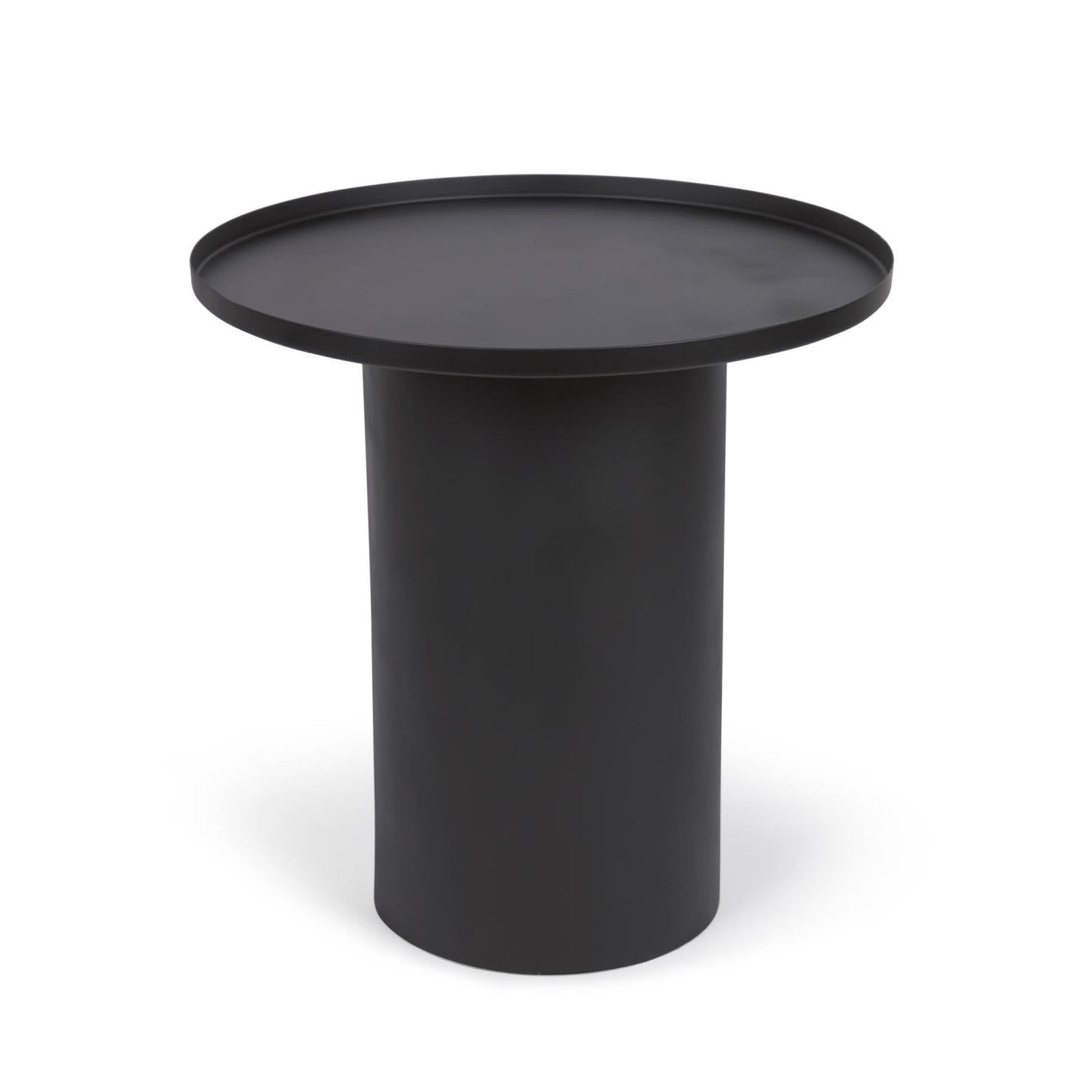 Kave Home Fleksa runder Beistelltisch aus Metall schwarz Ø 45 cm Schwarz-LH0159R01 #LH0159R01