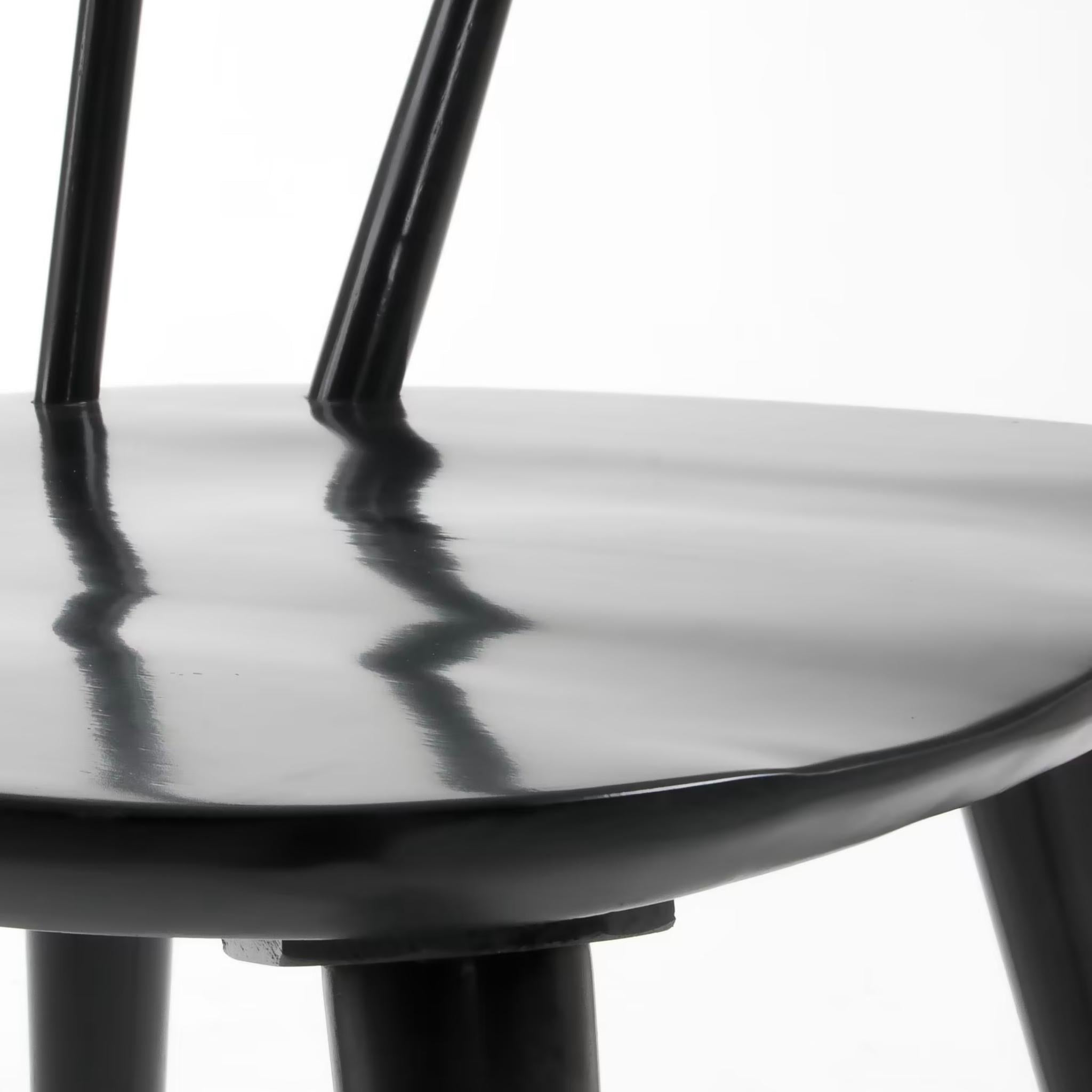 Kave Home Trise Stuhl - Farbe Schwarz - SKU #CC0219M01 - weißer Hintergrund Sitzfläche