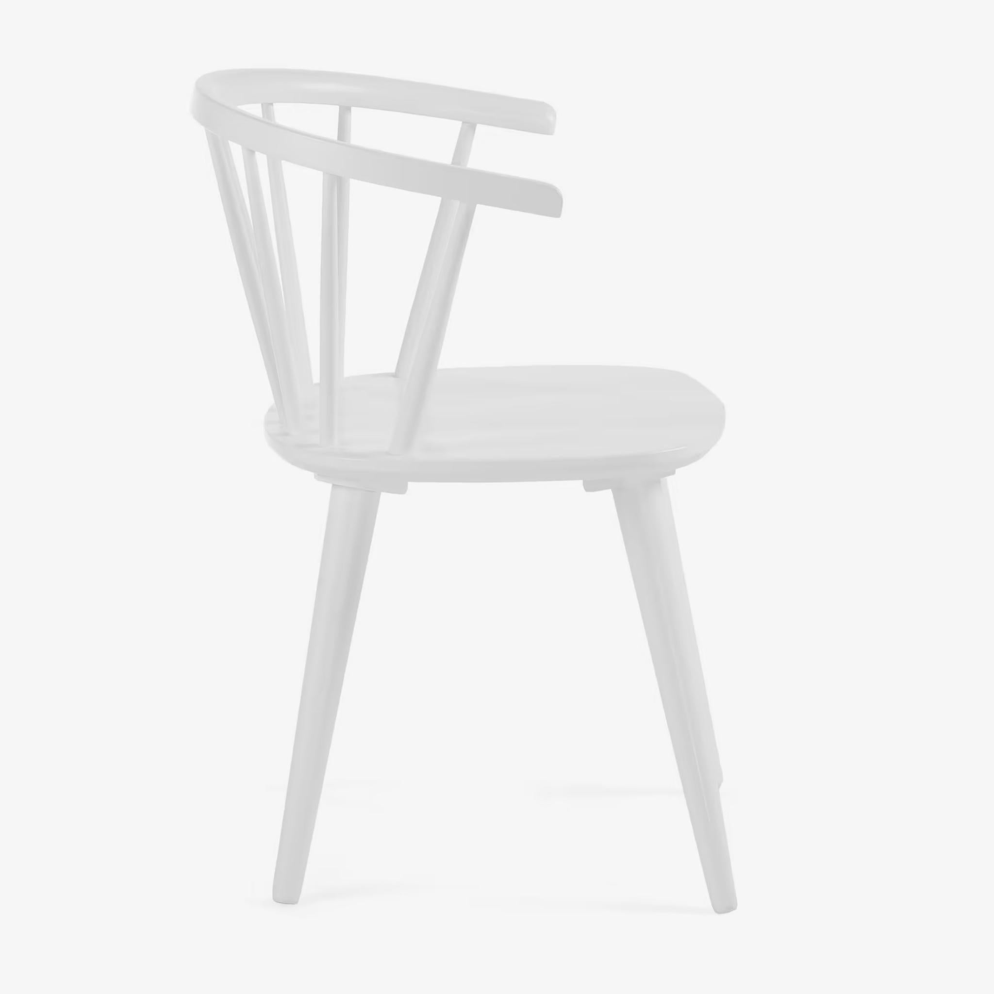 Kave Home Trise Stuhl - Farbe Weiß - SKU #CC0219M05 - weißer Hintergrund seitlich