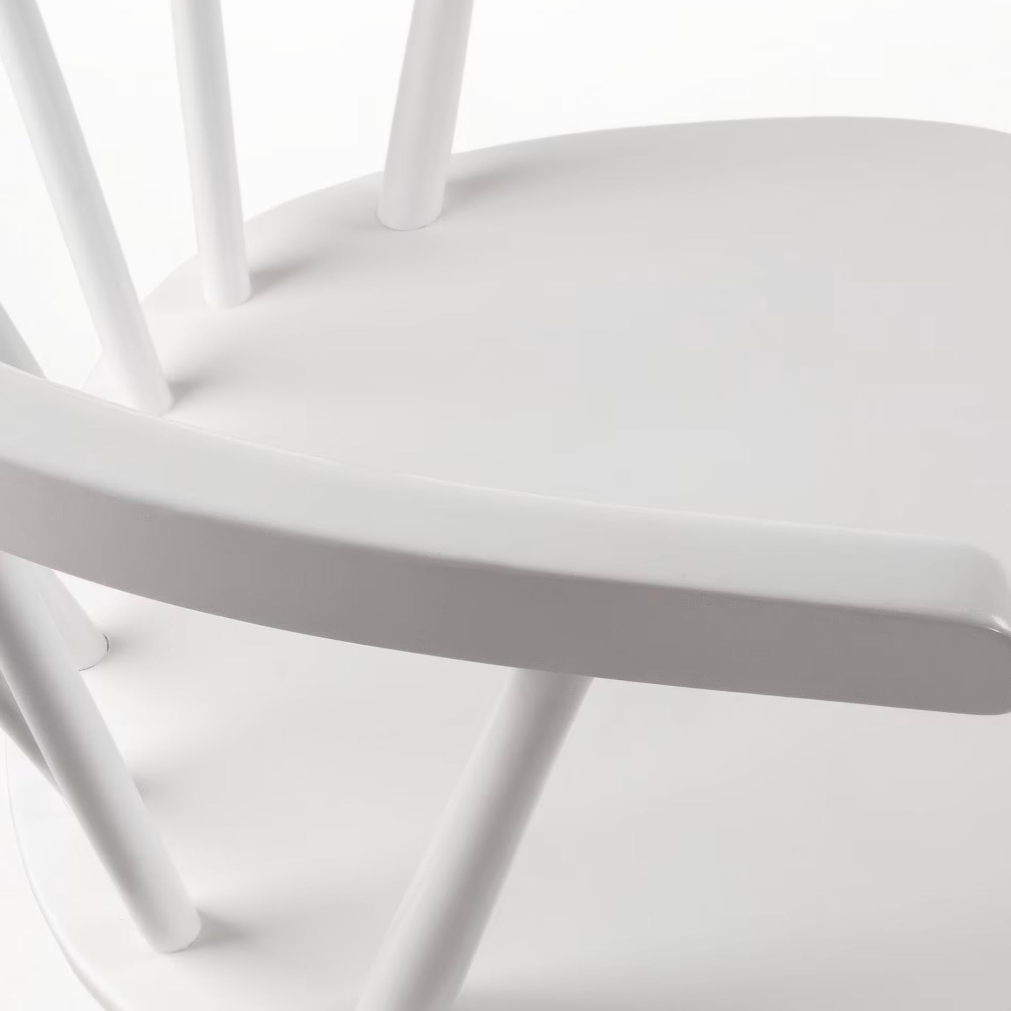 Kave Home Trise Stuhl - Farbe Weiß - SKU #CC0219M05 - weißer Hintergrund Sitzfläche