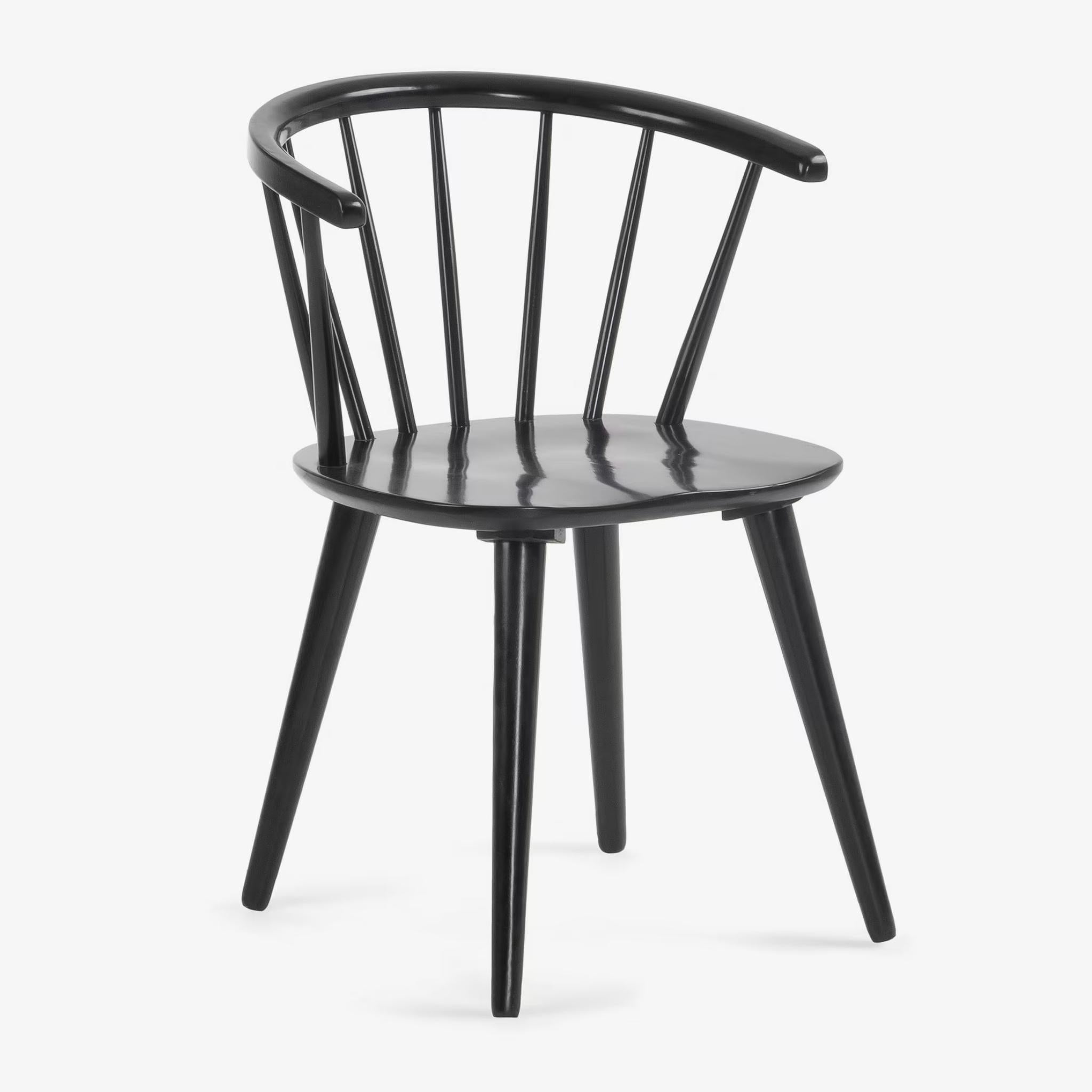 Kave Home Trise Stuhl - Farbe Schwarz - SKU #CC0219M01 - weißer Hintergrund front