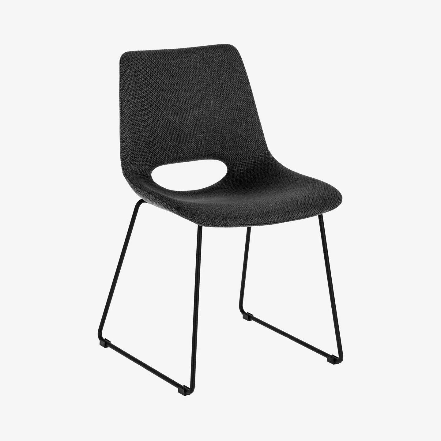 Kave Home Zahara Stuhl mit schwarzem Finish - SKU#CC0826VD15