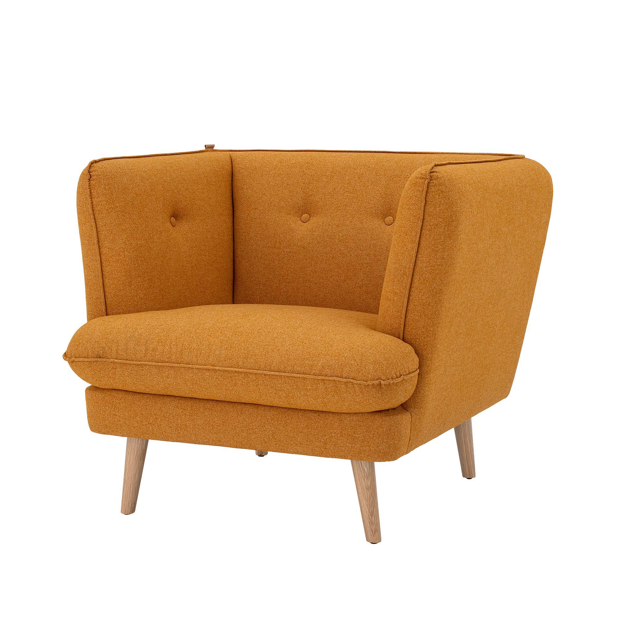 Bloomingville Elliot Lounge Chair, Orange, Polyester Orange- #82044550