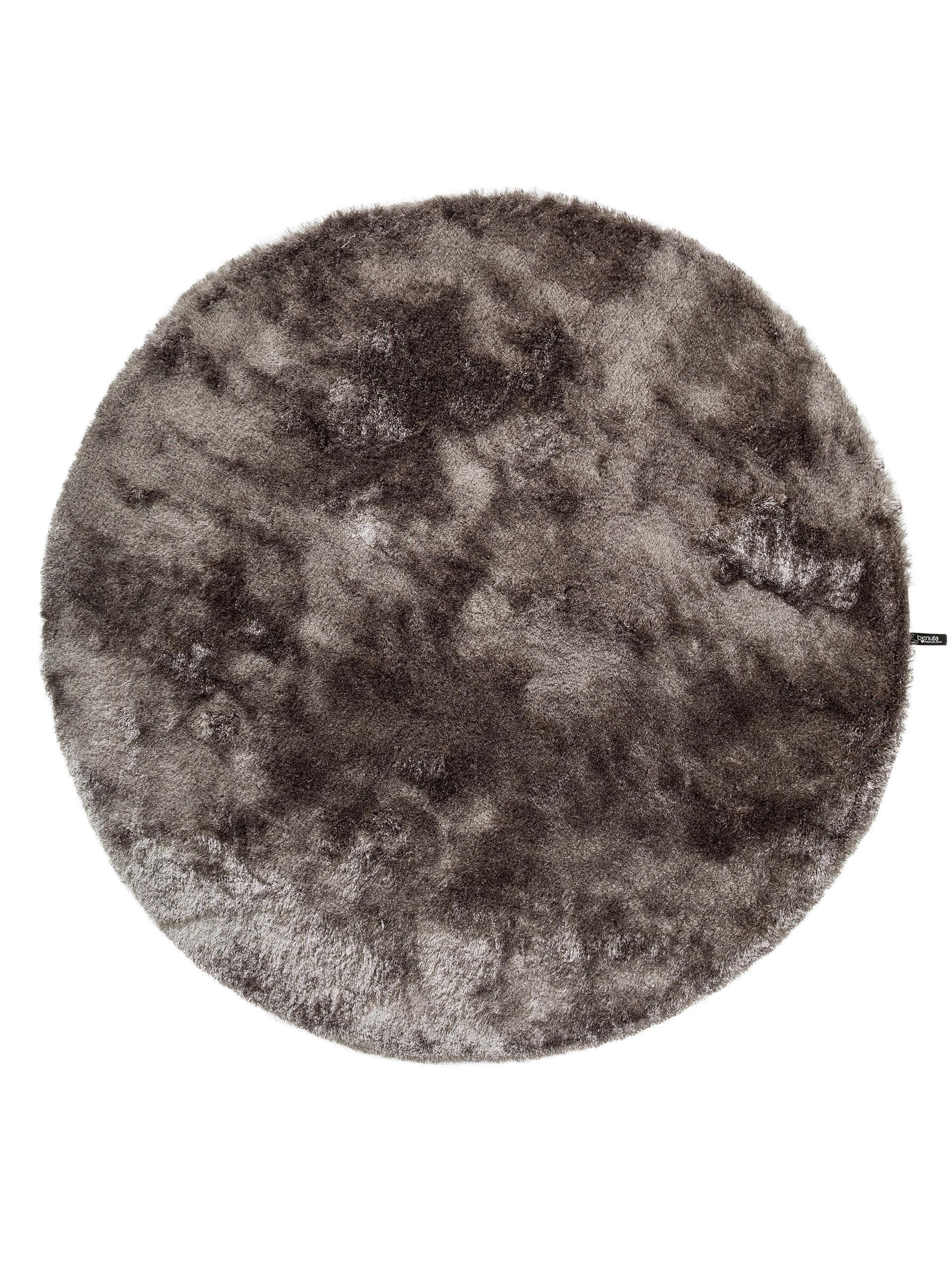 benuta Nest Hochflorteppich Whisper Grau rund