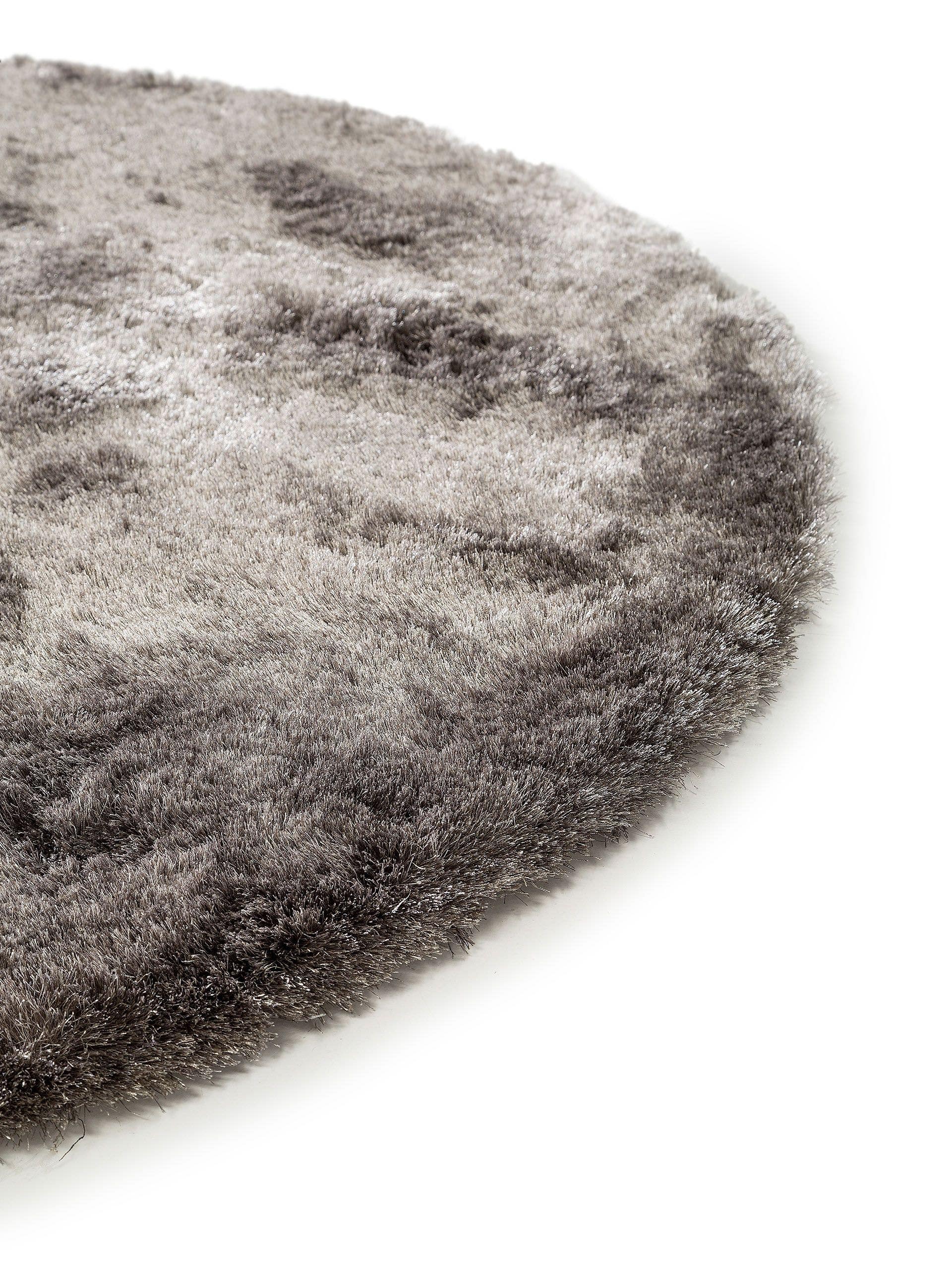 benuta Nest Hochflorteppich Whisper Grau rund