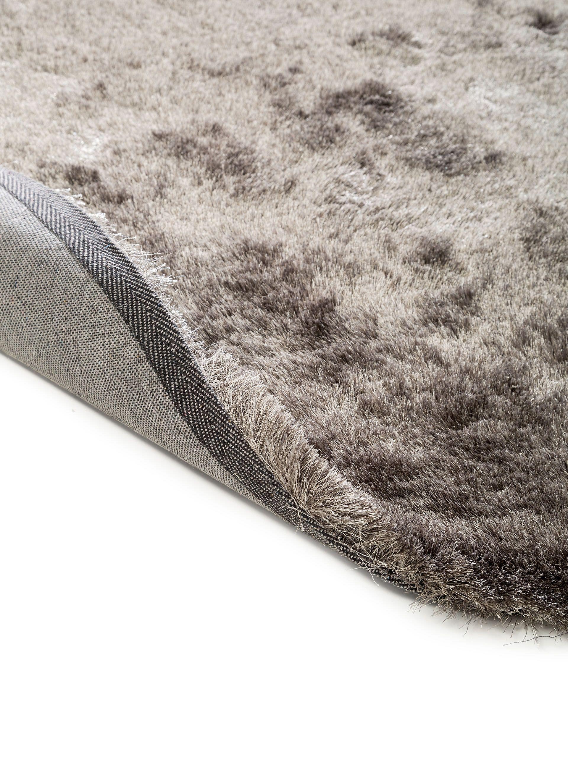 benuta Nest Hochflorteppich Whisper Grau rund