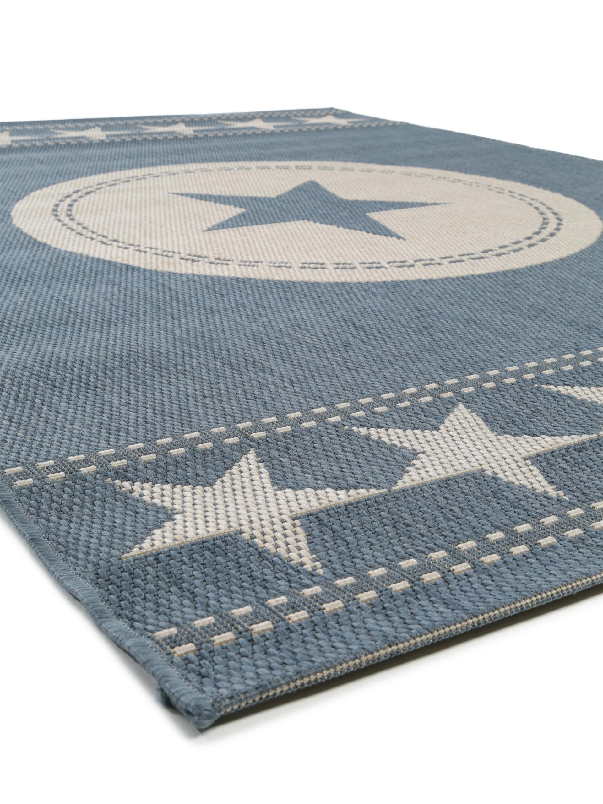 benuta Nest Outdoor-Teppich Metro Blau