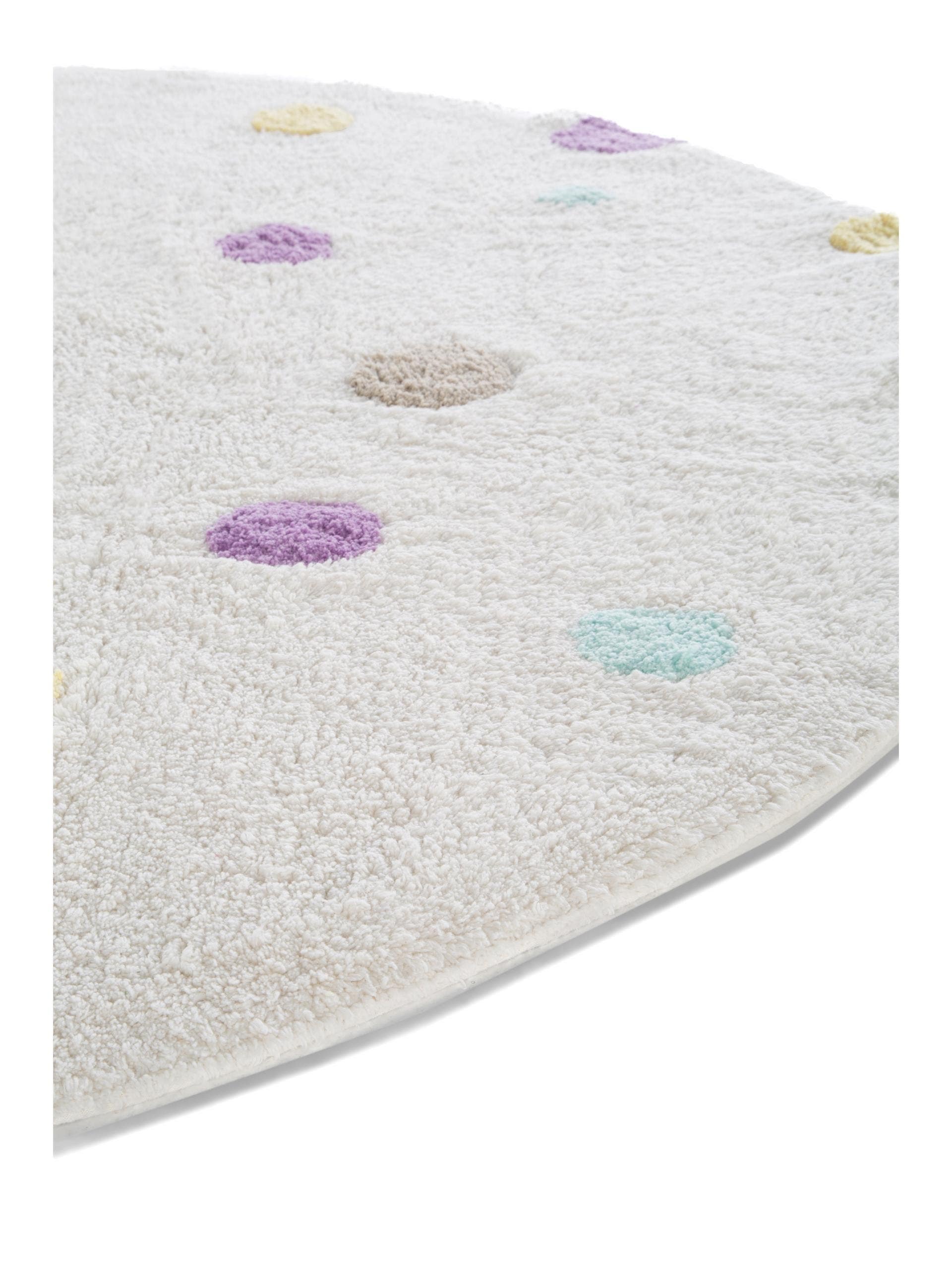 Lytte Waschbarer Kinderteppich Bambini Beige rund