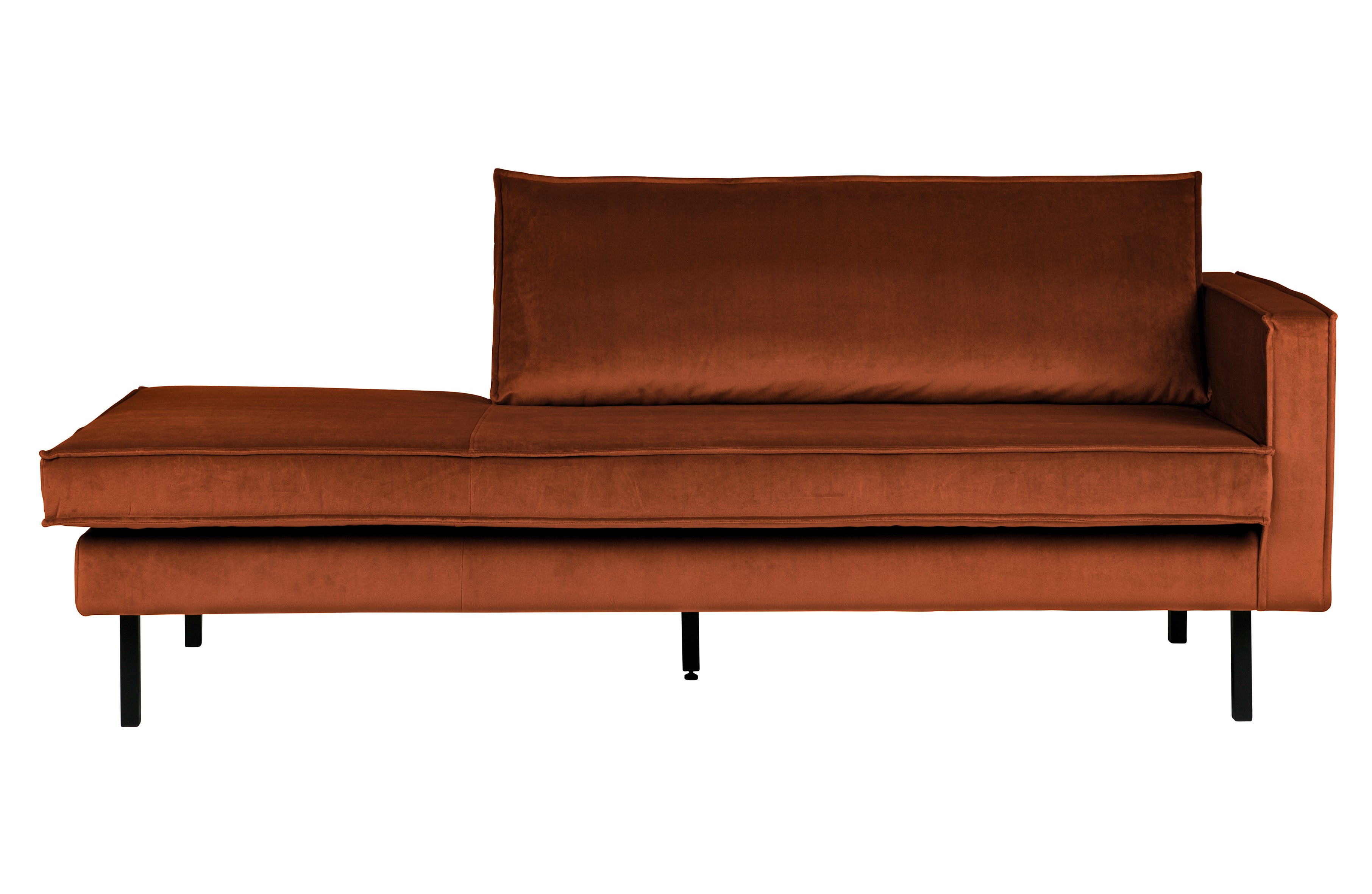 BePureHome Rodeo Daybed Right Velvet Rust