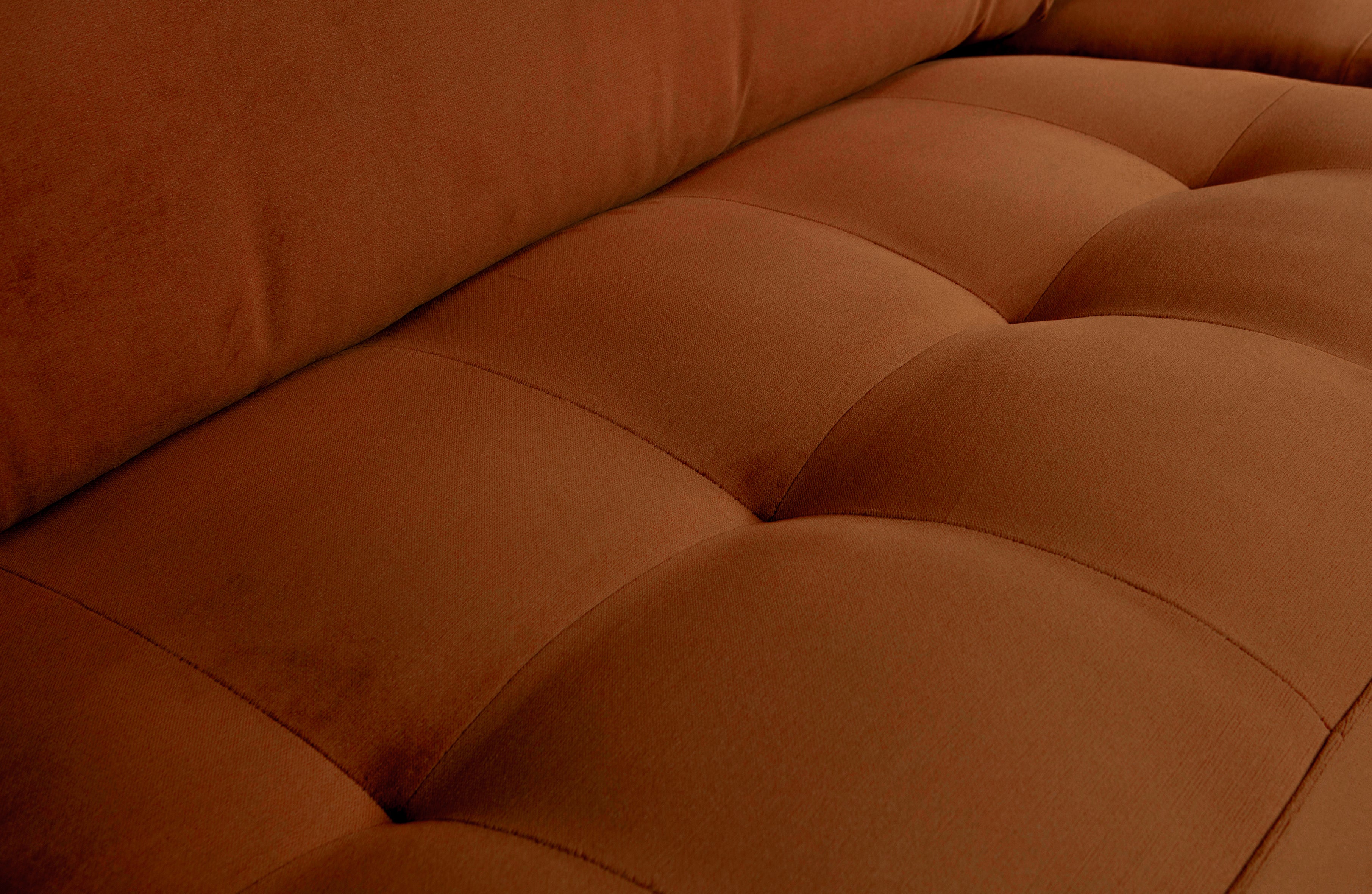 BePureHome Rodeo Classic Sofa 2,5-seater Velvet Rust