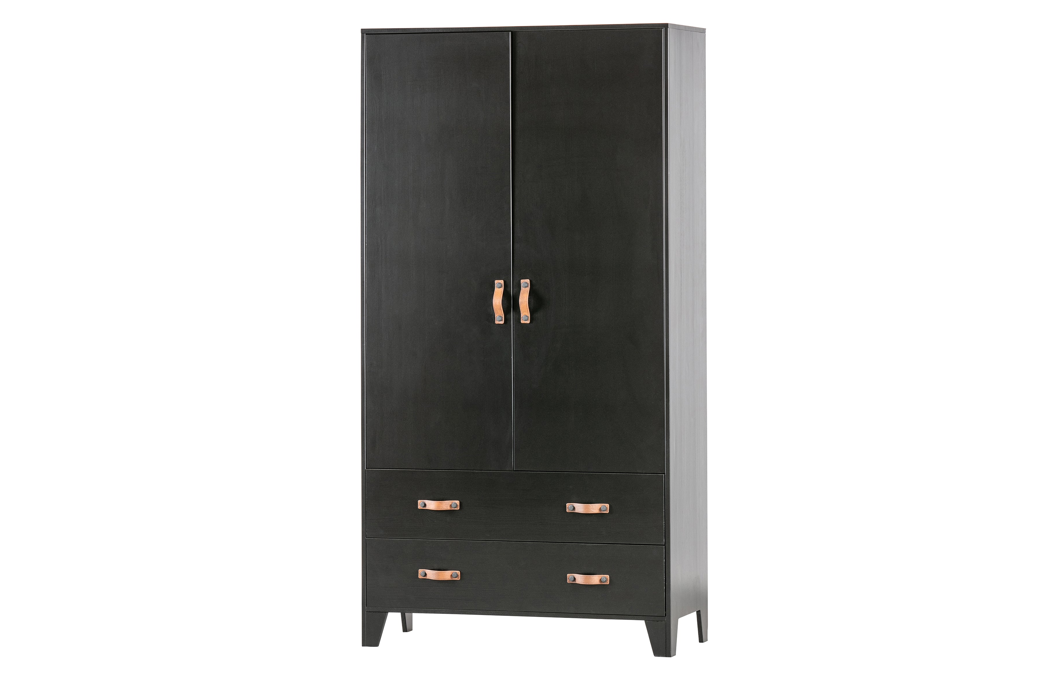 WOOOD Dian Garderobe Schrank Kiefer Schwarz [fsc]