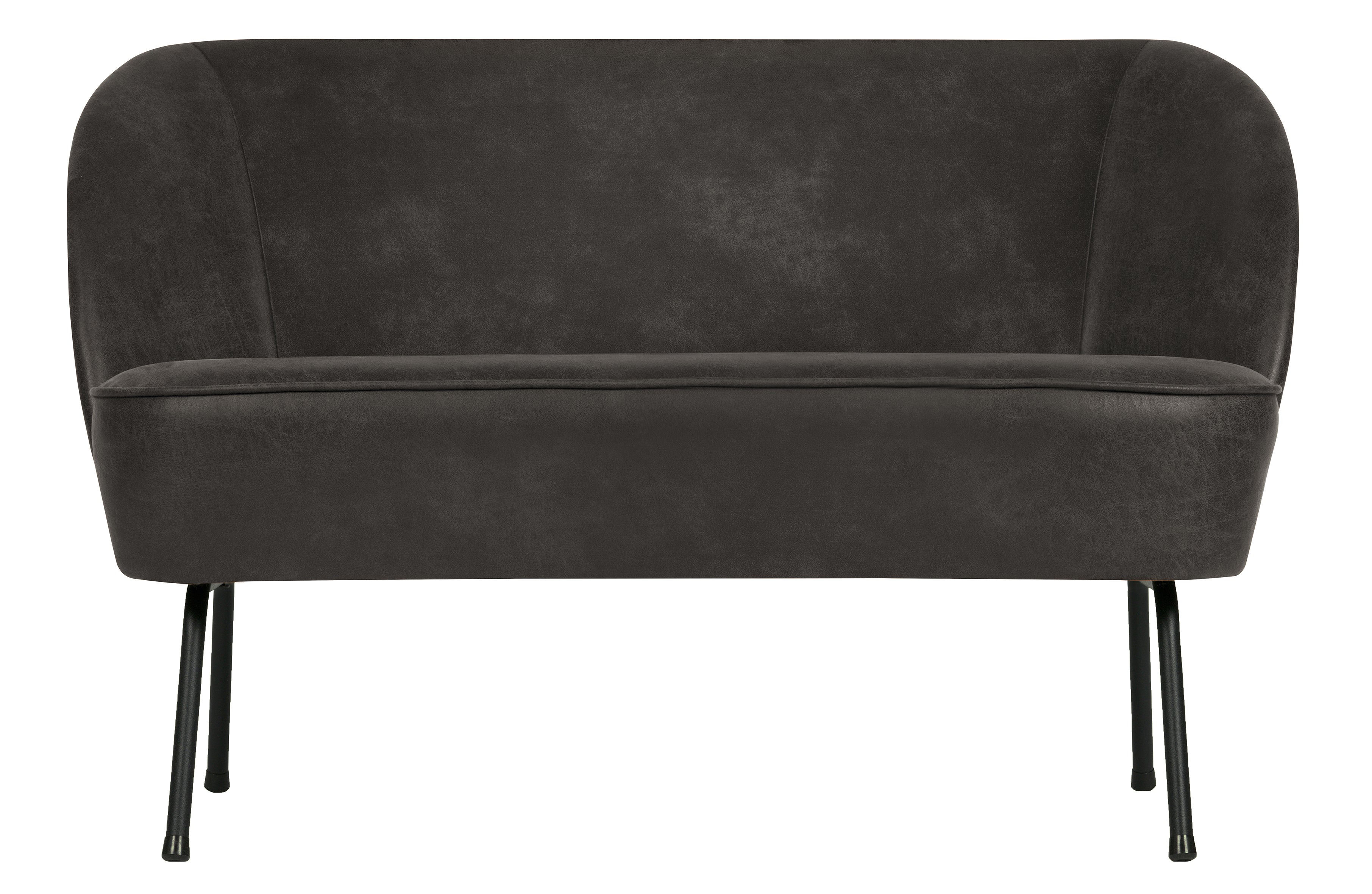 BePureHome Vogue 2-sitz Kleines Sofa Leder Schwarz