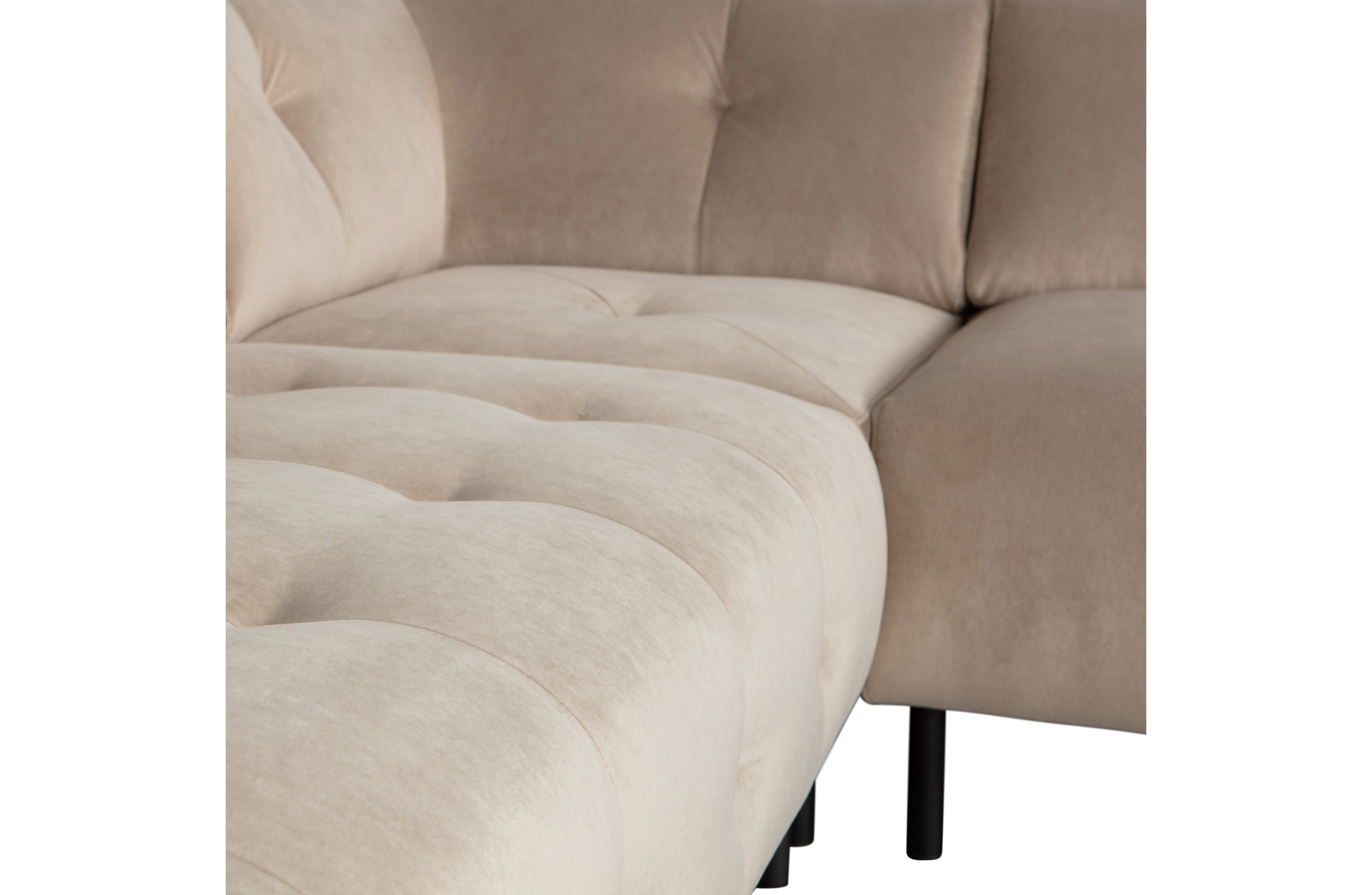 WOOOD Exclusive Lloyd Ecksofa Rechts Washed Velvet Sea Salt
