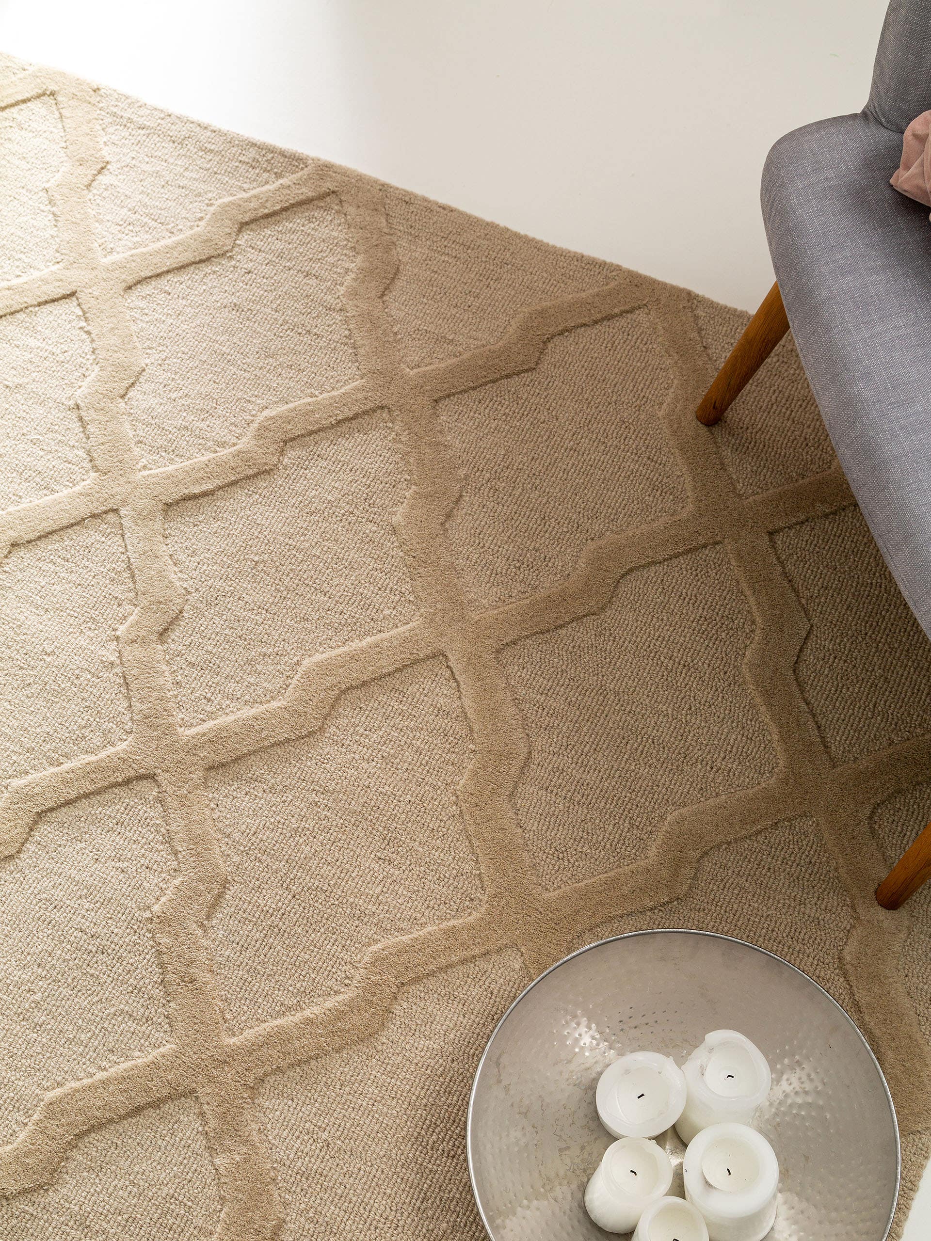 benuta Pure Wollteppich Windsor Cream