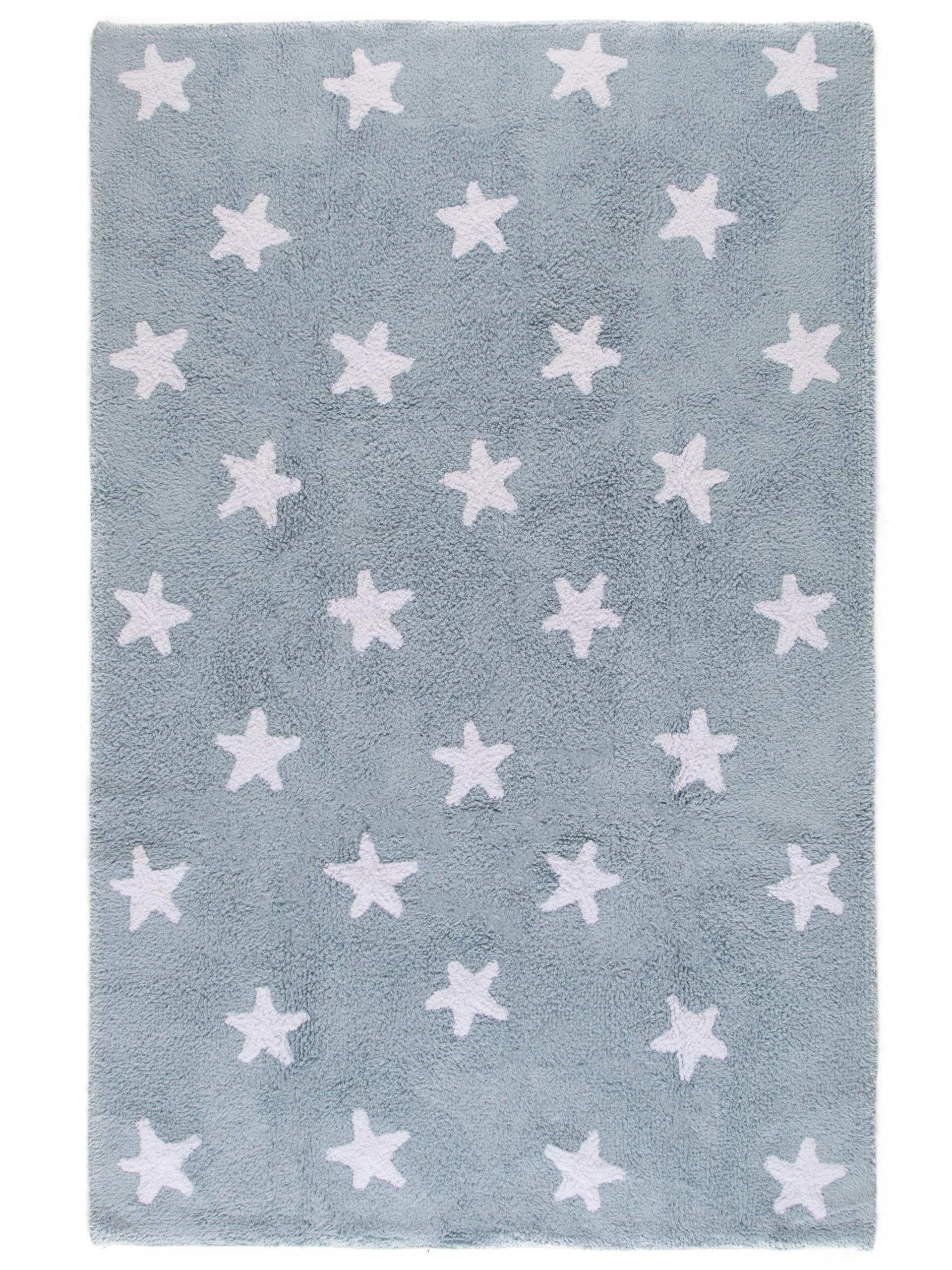 Lytte Waschbarer Kinderteppich Bambini Blau